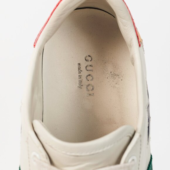 Gucci Ace Stars White Leather Low-Top Sneakers - Picture 11 of 13